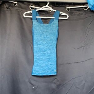 blue active wear tank top
